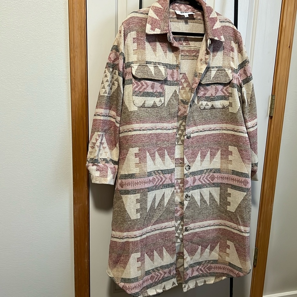 Great long shacket by Steve Madden.  Excellent condition.